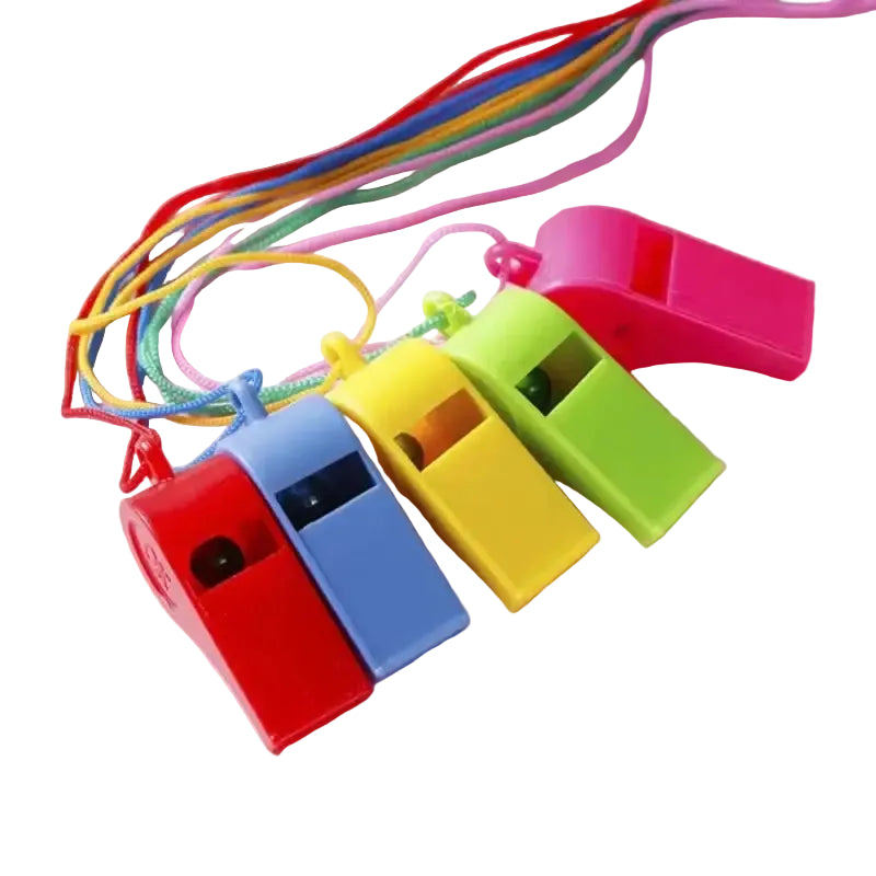 12/24pcs Fan Whistle Referee Sporting Goods Cheerleading Prop Colorful Plastic Whistle