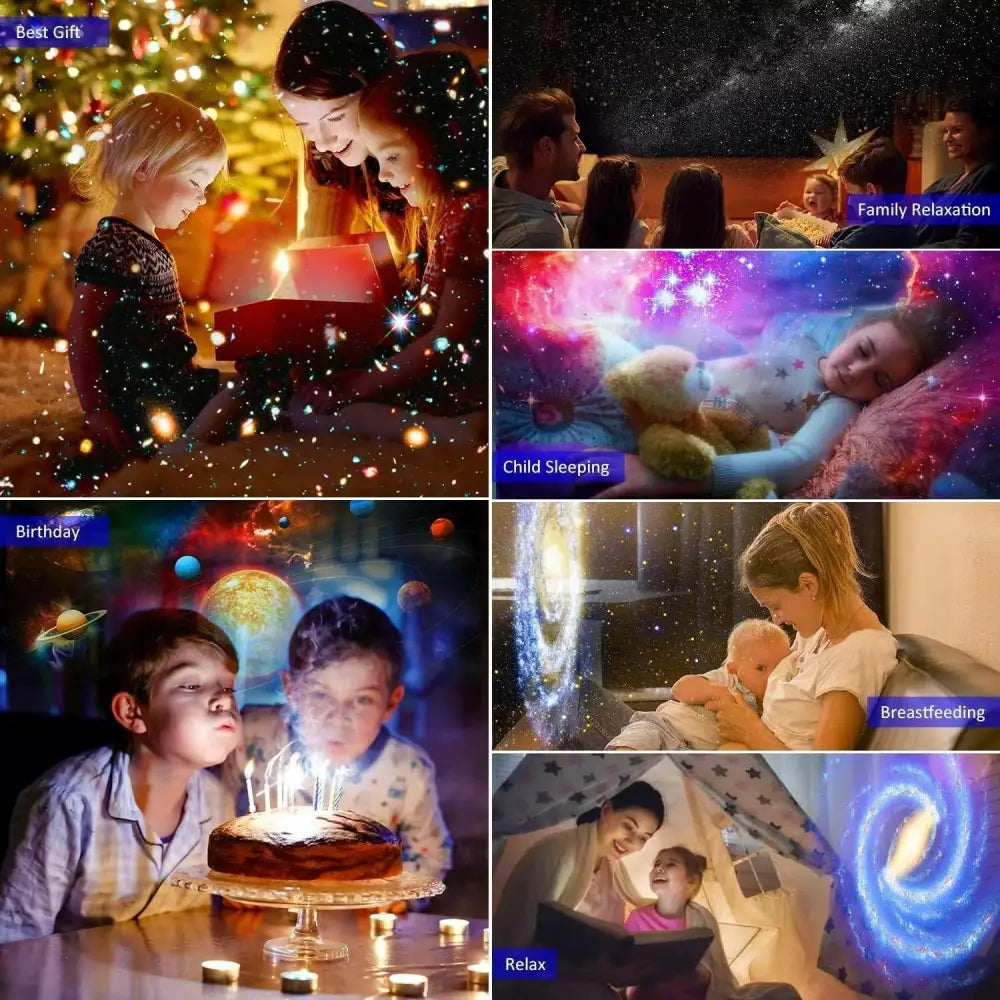 12-in-1 Starry Night Projector - Black