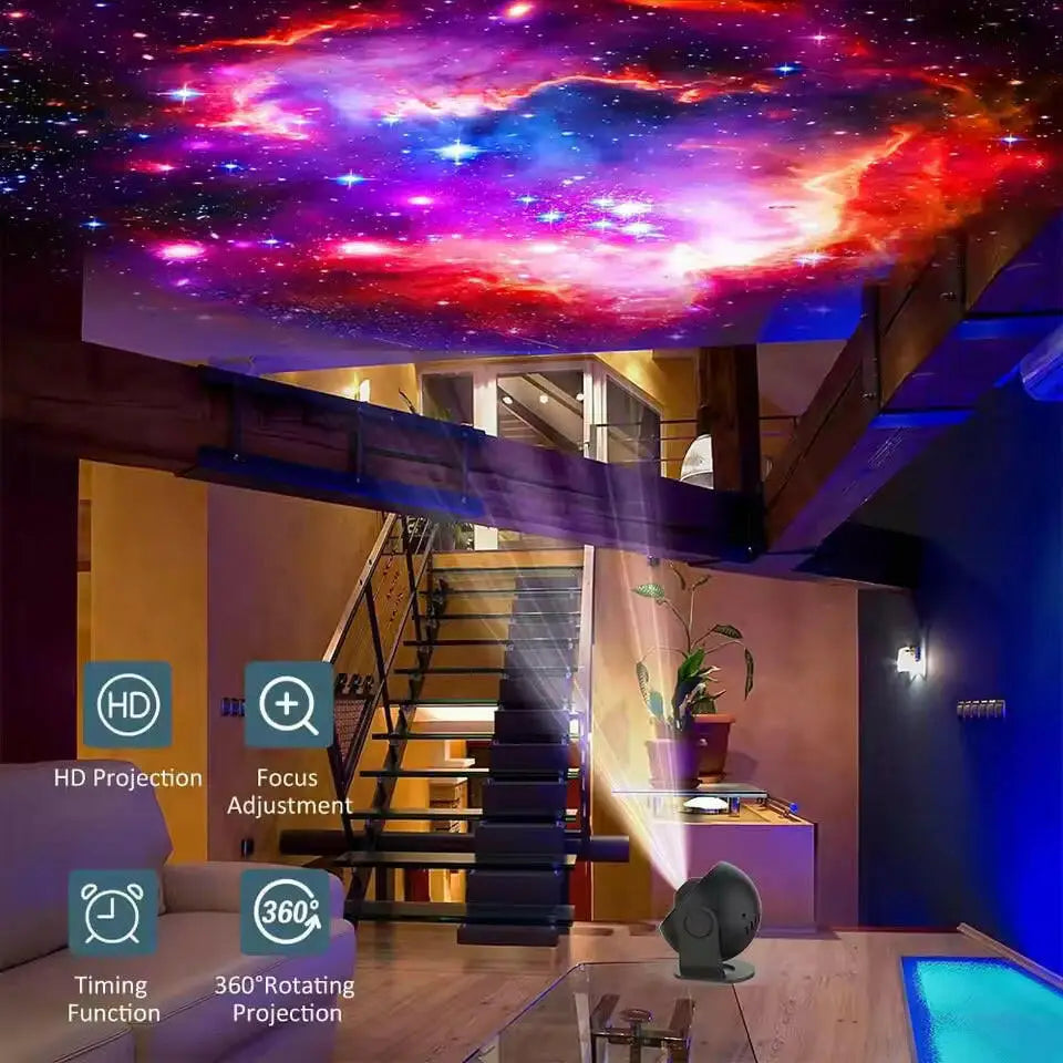 12-in-1 Starry Night Projector - Black