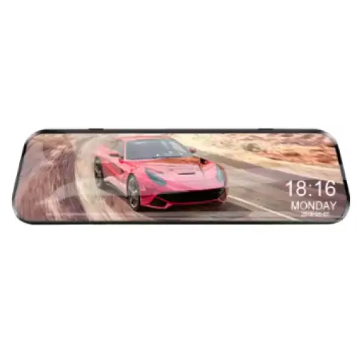 12-Inch Touch Screen Dash Cam and Rearview Camera System for Vehicles with DVR Functionality and Sony Technology