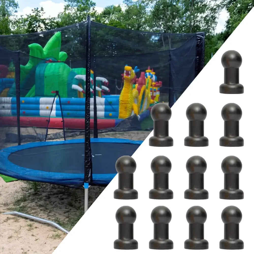 12 Pieces Trampoline Enclosure Pole Caps Protective Trampoline Pole End Caps Trampoline Pole Cap Cover Net Pole Top