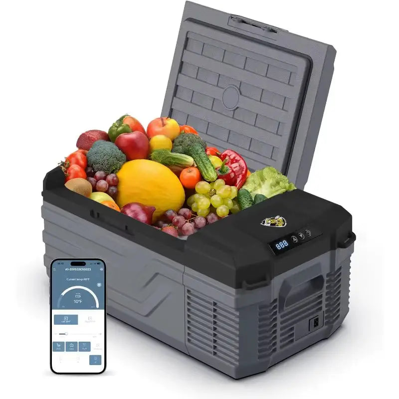 12-Volt Portable Car Refrigerator - Dark Gray