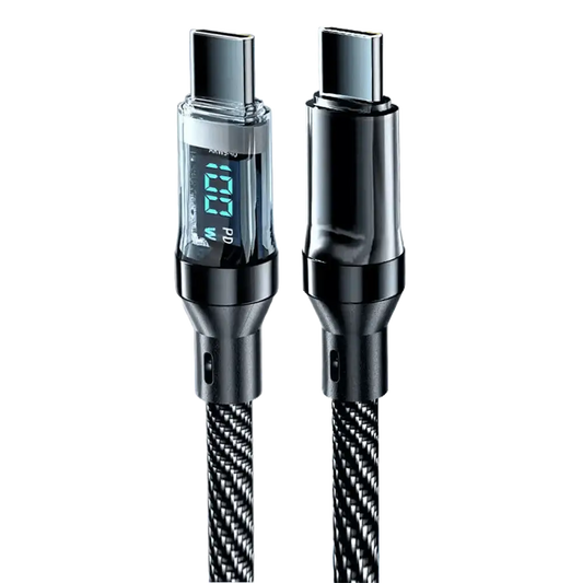 120W LED Digital Display USB Type-C Quick Charge Cable for OPPO VIVO and Huawei Fast Charging Data Transfer