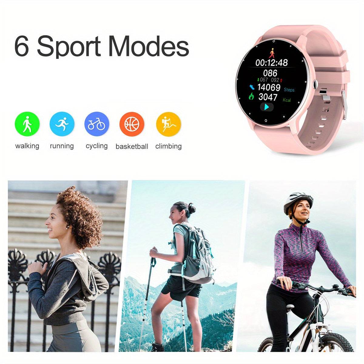 LIGE Women's Smartwatch – With Call Function, Multi-Sport Modes