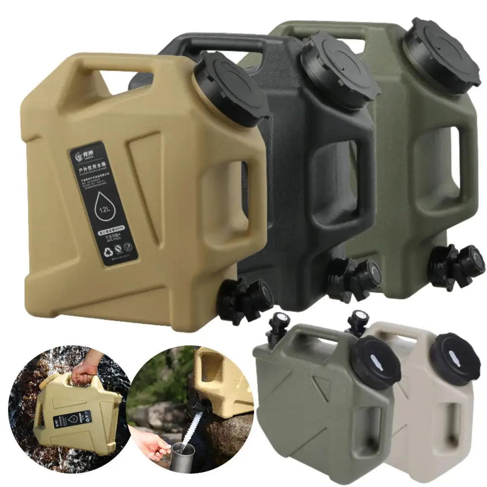 12L Portable Camping Water Bag with Faucet (3 colours available) - SS