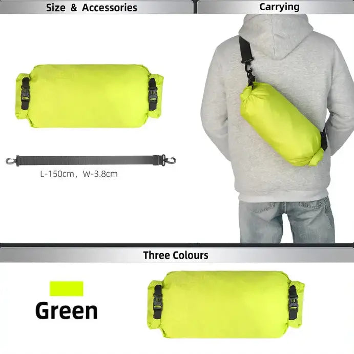 12L Waterproof Bike Handlebar Bag (different sets available) - Bag-Green / Bicycle Handlebar Bag - SS