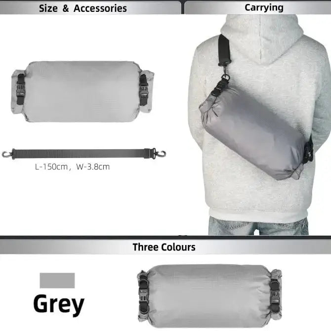 12L Waterproof Bike Handlebar Bag (different sets available) - Bag-Grey / Bicycle Handlebar Bag - SS