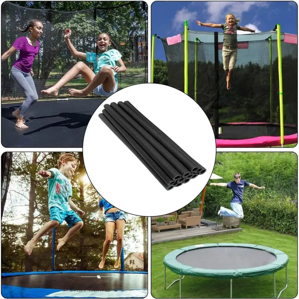 12pcs Trampoline Pole Protector Trampoline Pole Foam Sleeve Tubes Pad Replacement Sturdy Secure Fit for Safe Outdoor