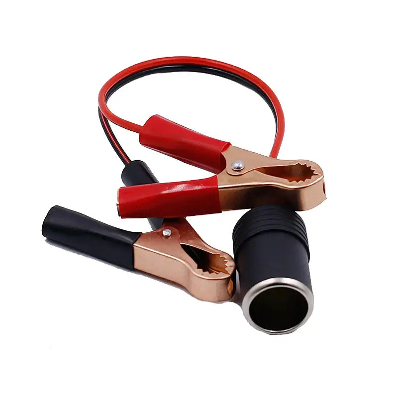 12V Car Lighter Socket Adapter with Crocodile Clips (30cm) - HBC