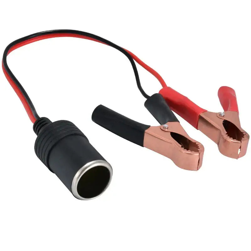 12V Car Lighter Socket Adapter with Crocodile Clips (30cm) - HBC