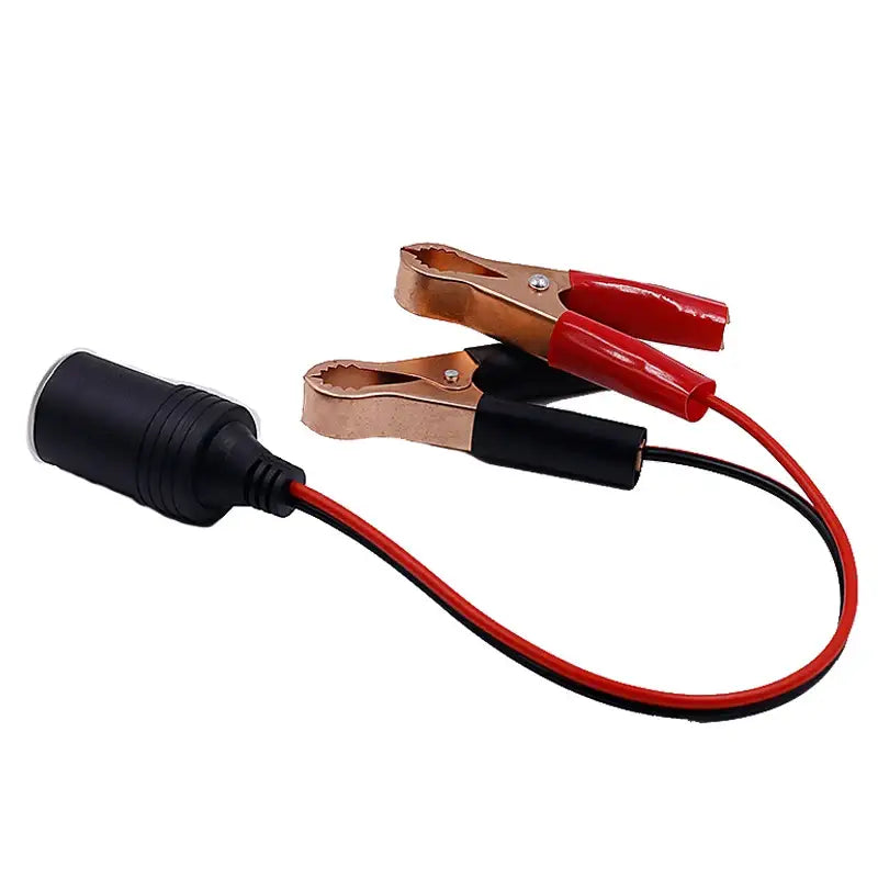 12V Car Lighter Socket Adapter with Crocodile Clips (30cm) - HBC