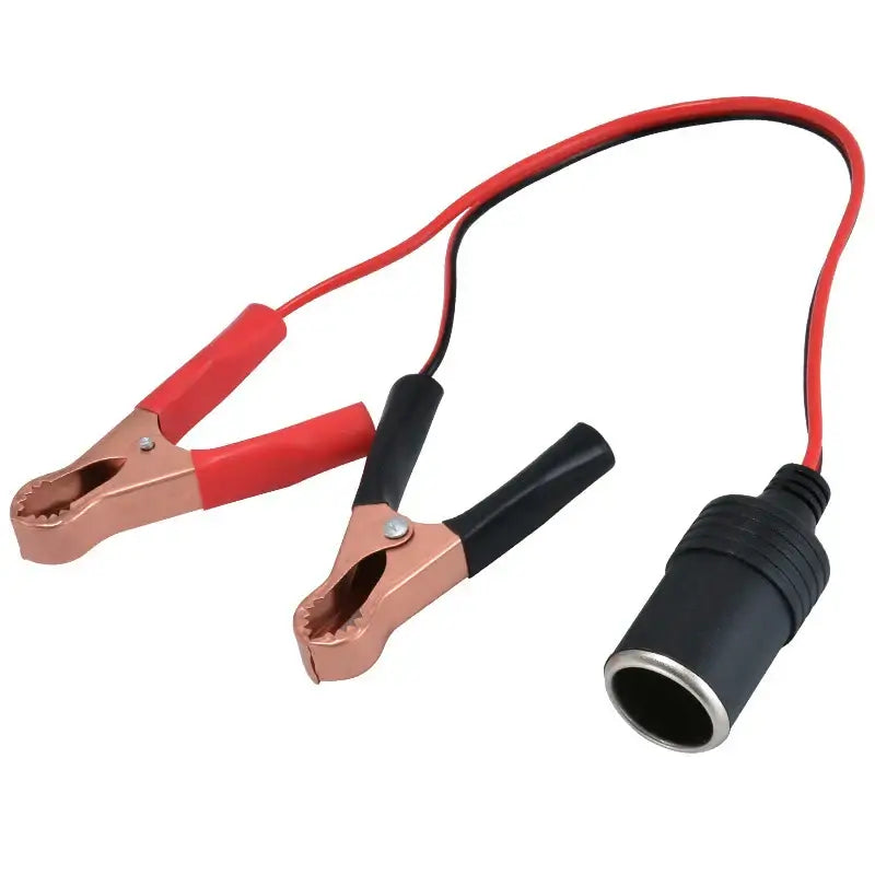 12V Car Lighter Socket Adapter with Crocodile Clips (30cm) - HBC