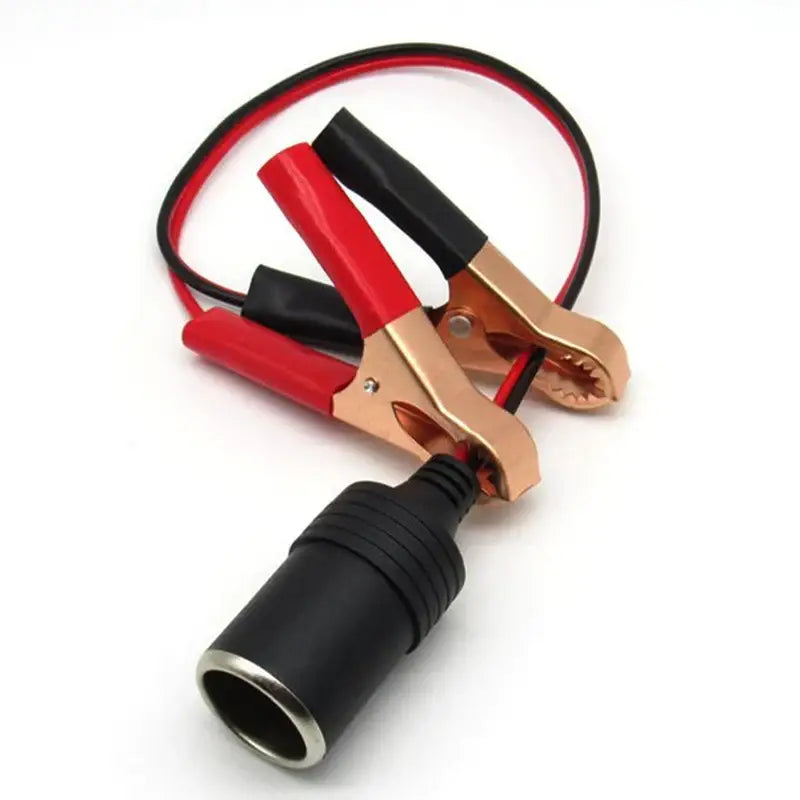 12V Car Lighter Socket Adapter with Crocodile Clips (30cm) - HBC
