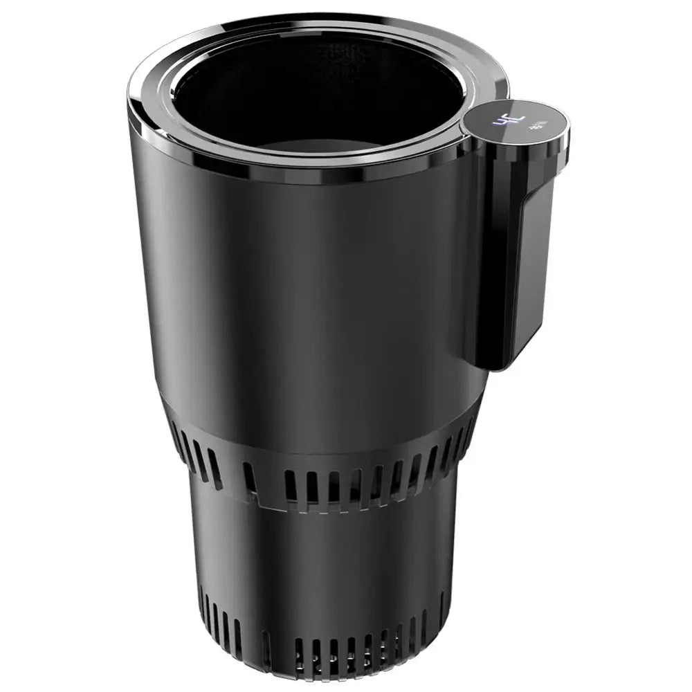 12V Dual Function Car Beverage Holder with Digital Display - Heating and Cooling Electric Cup for Fast Temperature