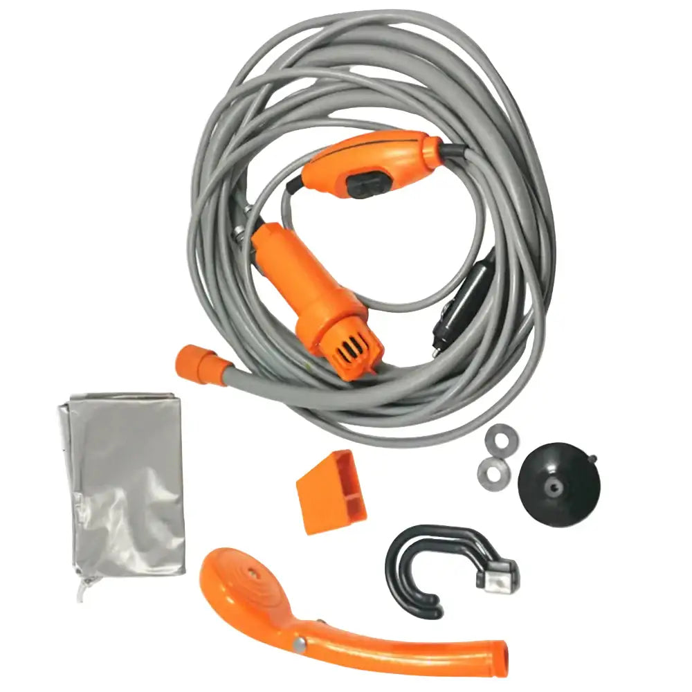 12V Portable Camping Shower Pump (3 colours available) - Orange / Camping Shower - SS