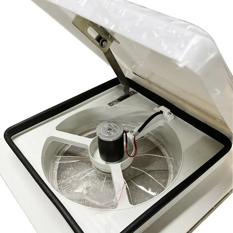 12V RV Roof Ventilation Fan with LED - White / Ventilation Fan - SS