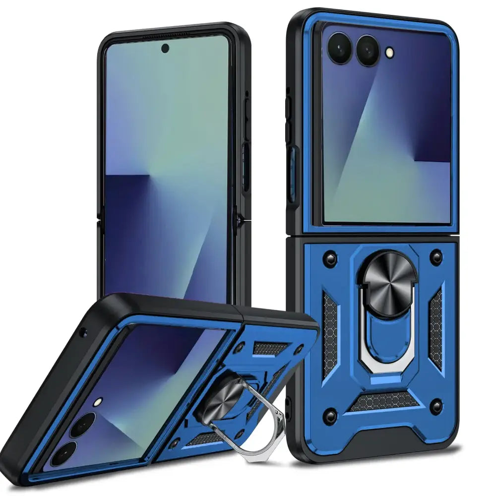 Rugged Military Grade Cover for the Samsung Galaxy Z Flip7 (7 colours available) - Blue / Samsung Z Flip7 - 9eight5
