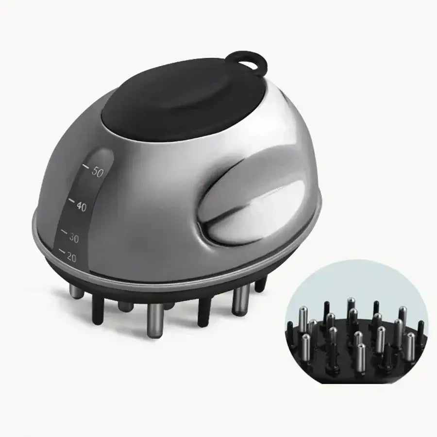 14-Pin Scalp Applicator & Liquid Comb - Gray / Massage Comb - HBC