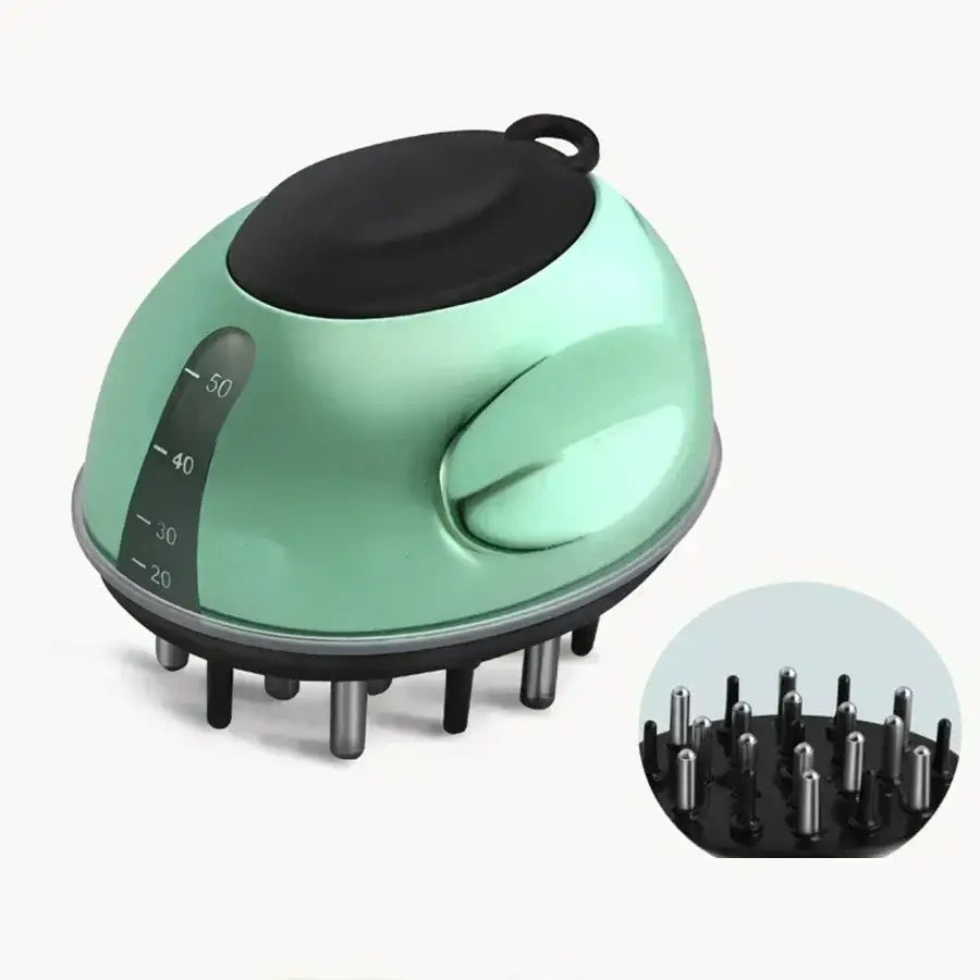 14-Pin Scalp Applicator & Liquid Comb - Green / Massage Comb - HBC
