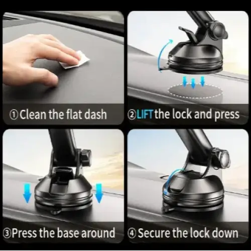 15W Wireless Car Charger Phone Holder - Black - 9eight5