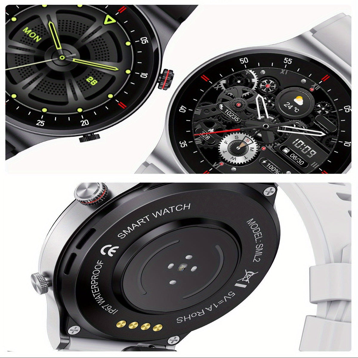 LIGE Sports Watch with Step Counter, Alarm, Wireless Calls, Weather Forecast (8 types available)