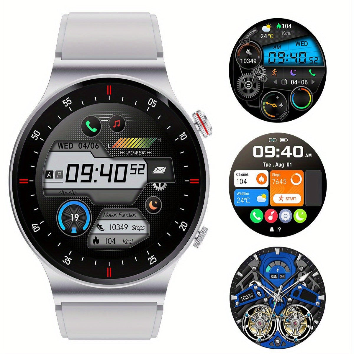 LIGE Sports Watch with Step Counter, Alarm, Wireless Calls, Weather Forecast (8 types available)