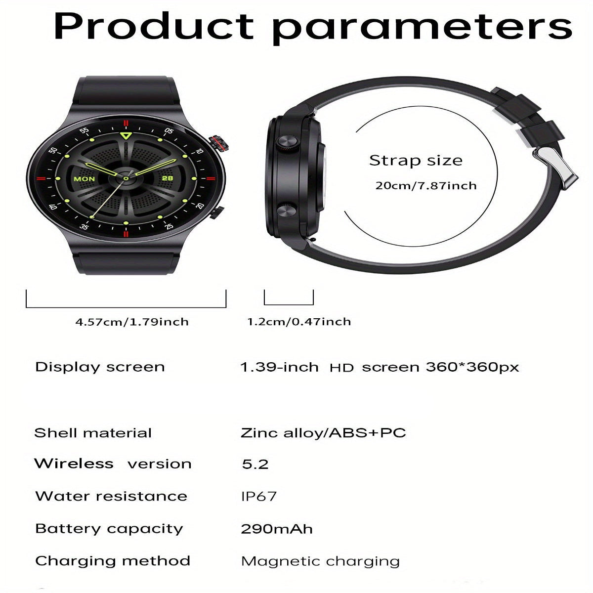 LIGE Sports Watch with Step Counter, Alarm, Wireless Calls, Weather Forecast (8 types available)