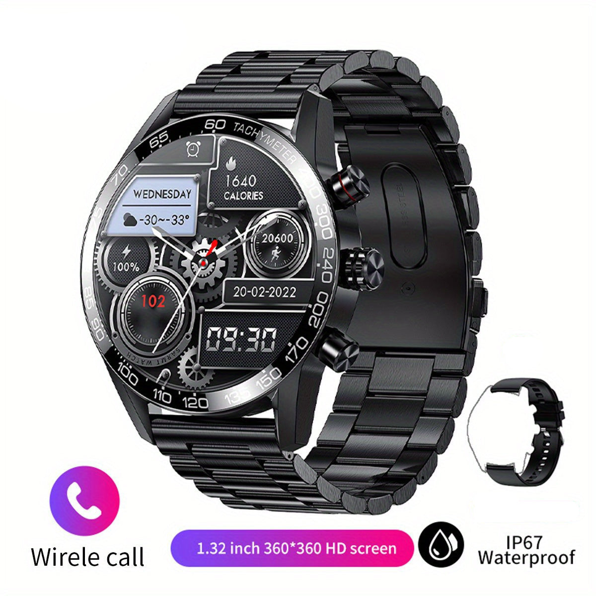 LIGE Smart Watch – Full Touch Screen with Wireless Calls (4 different types available)