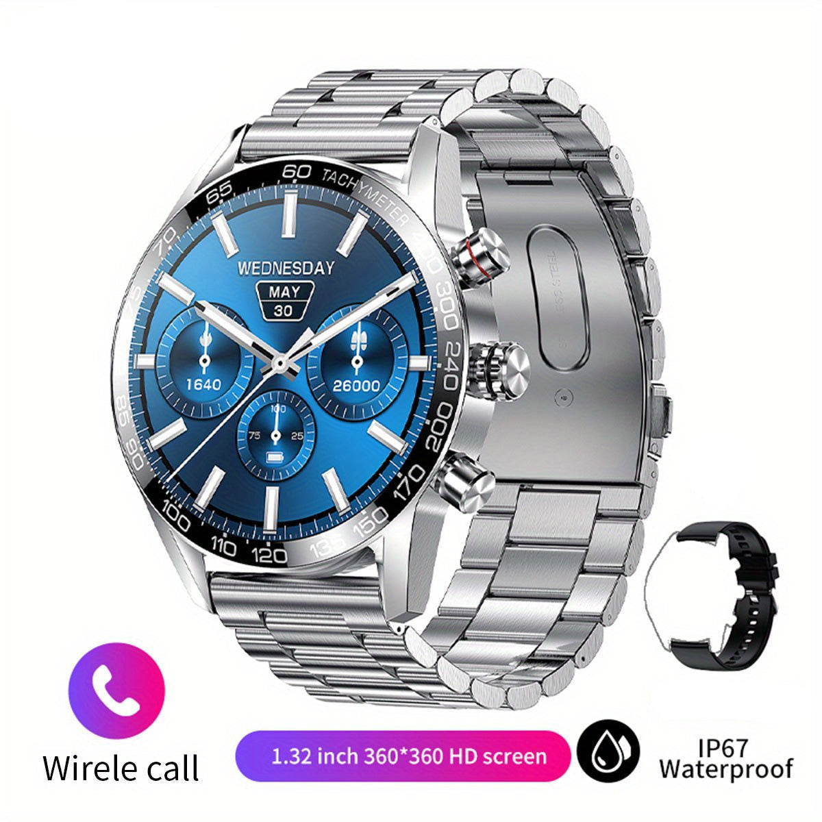 LIGE Smart Watch – Full Touch Screen with Wireless Calls (4 different types available)