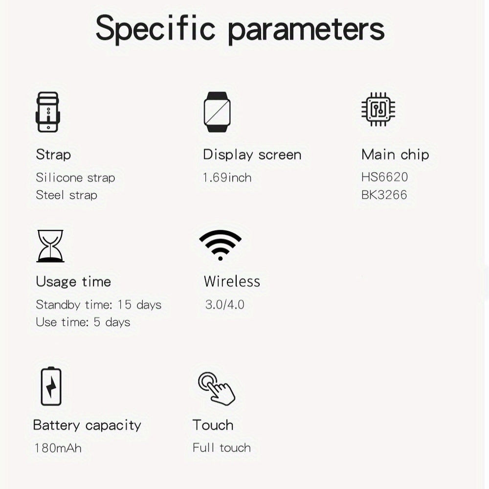 LIGE Smart Watch – Make/Answer Calls, Custom Wallpaper, Music Control (4 colours available)