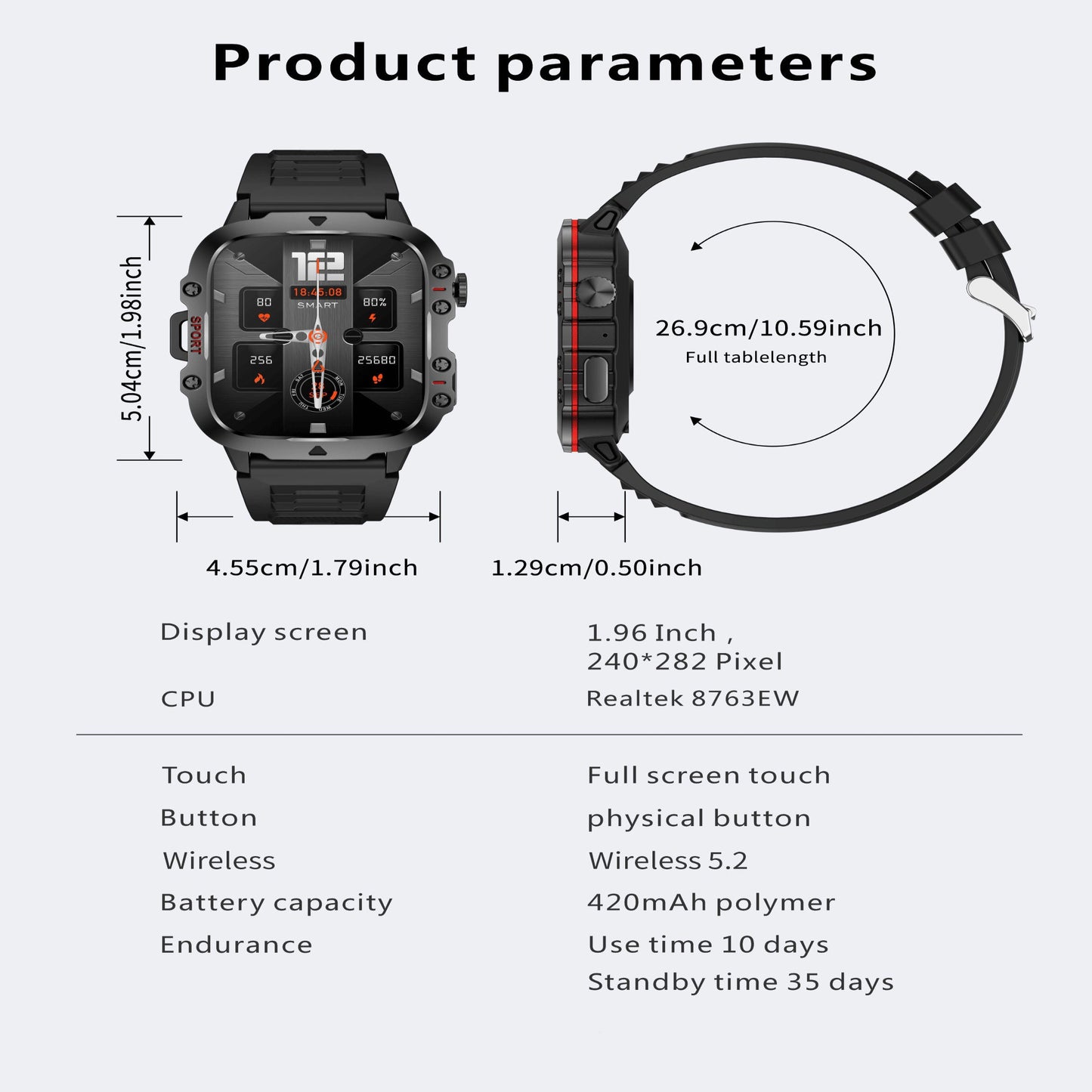 LIGE Casual Smart Watch – Voice Assistant (2 colours available)