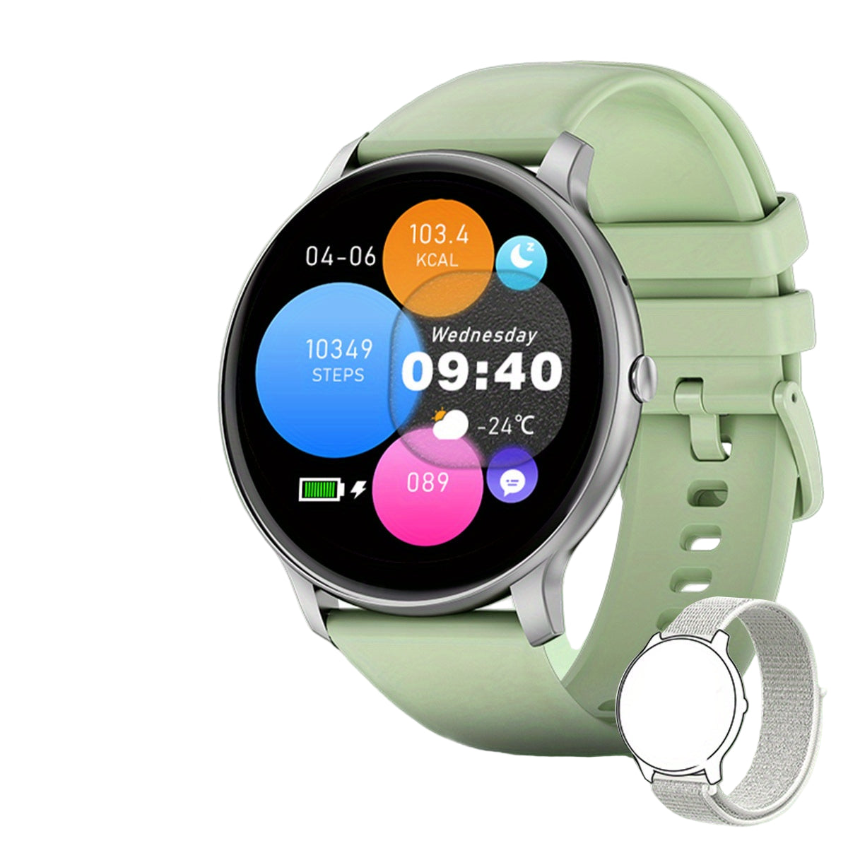 LIGE Smartwatch – Multi-Colour Silicone Strap (11 colours available)