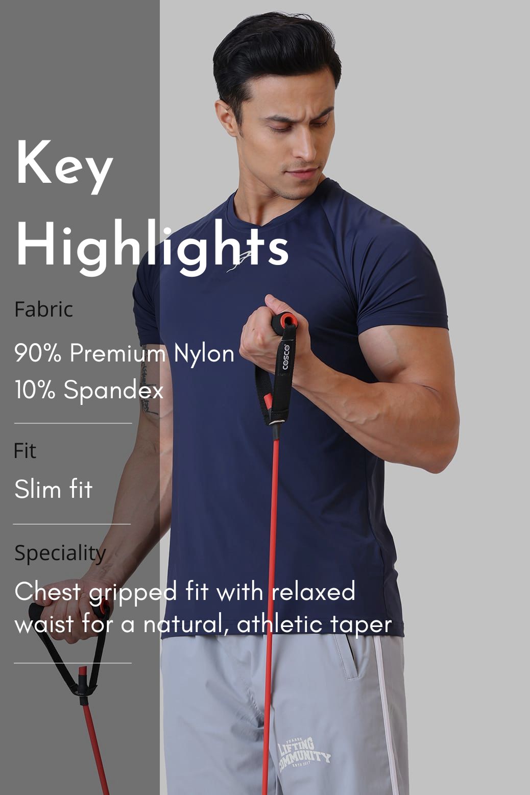 Bare Nylon T-shirt Navy