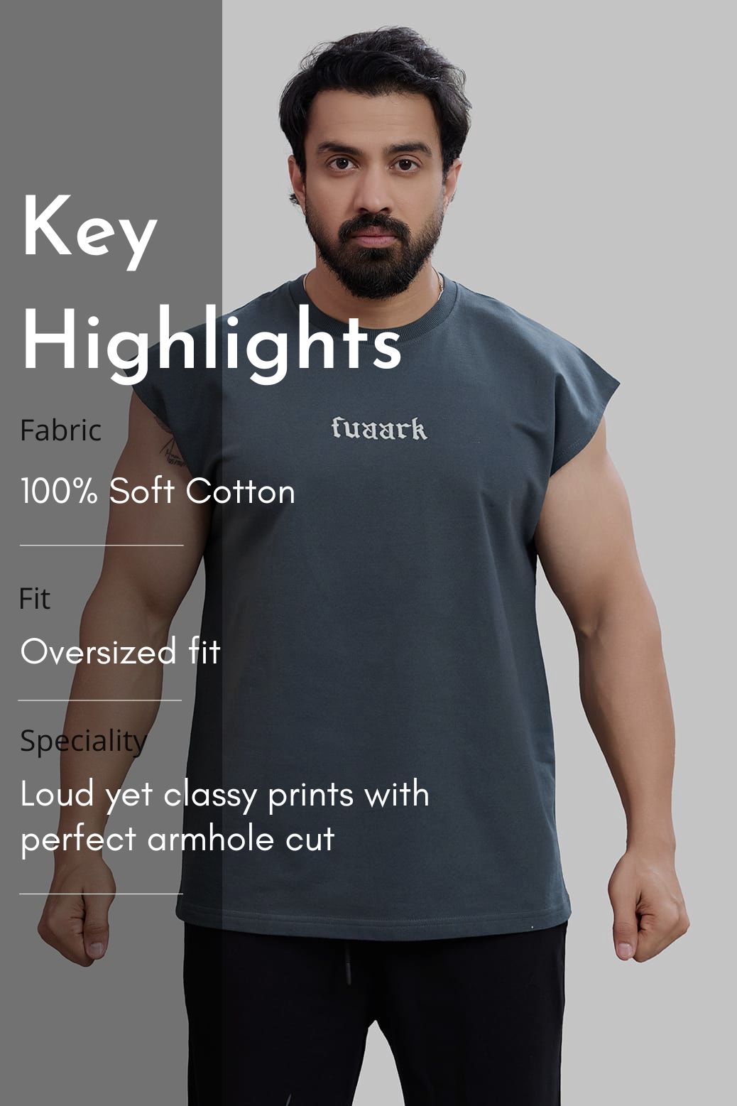 Blackout Capsleeves Tank Dark Grey