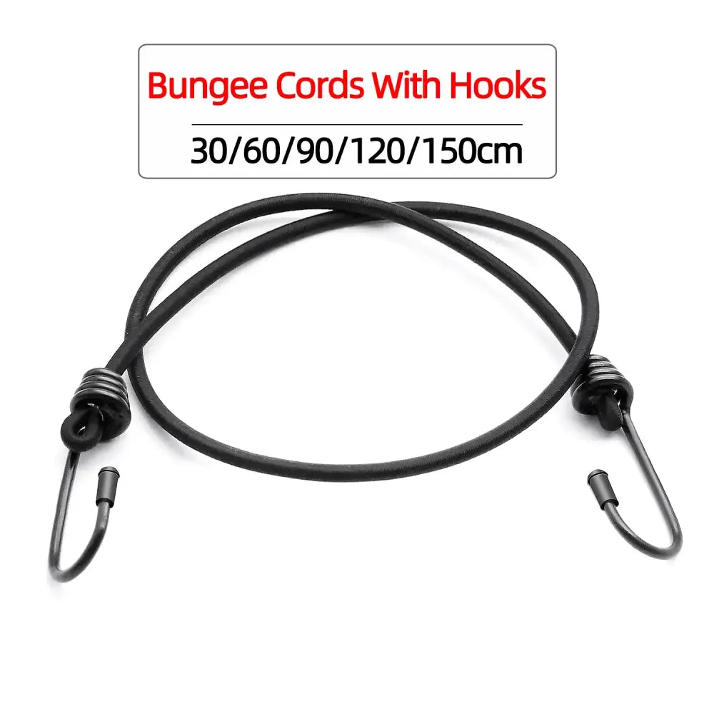 1Pc Bungee Cords High Elasticity Tied Rope Motorcycle Bicycle Luggage Lanyard Camping Bungee Cord Double-J Hooks