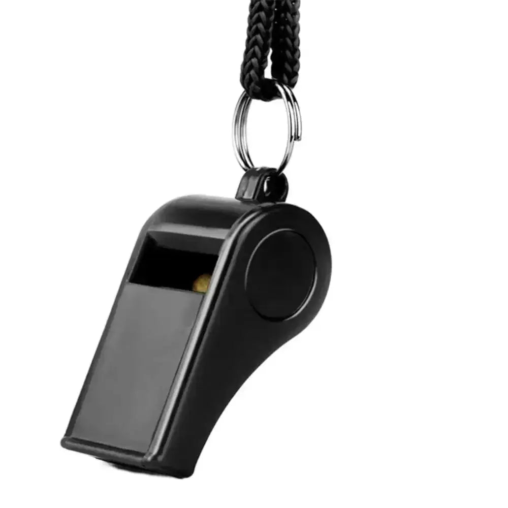 1PC Silver Metal Whistle with Lanyard Training Stainless Steel Emergency Survival Whistle Warning Security for Traffic