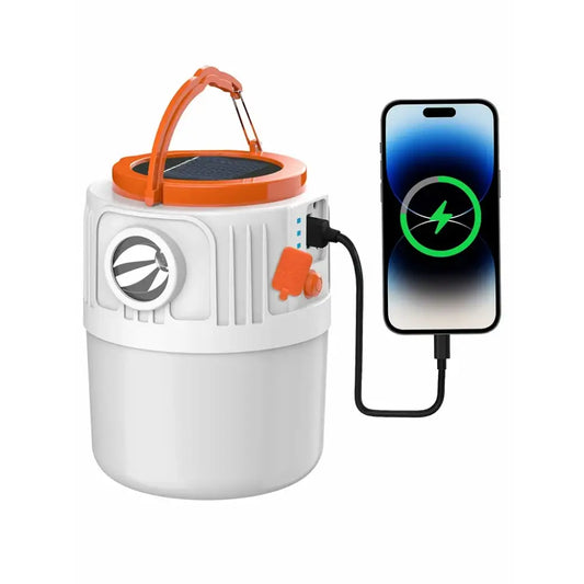1pc Solar Led Camping Light,Solar Powered Rechargeable Camping Lanterns Outdoor Lighting Lamp With Mobile Phone