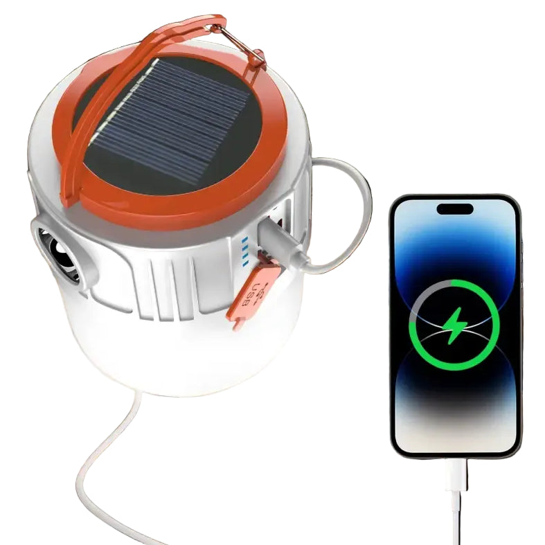 1pc Solar Led Camping Light,Solar Powered Rechargeable Camping Lanterns Outdoor Lighting Lamp With Mobile Phone Charging