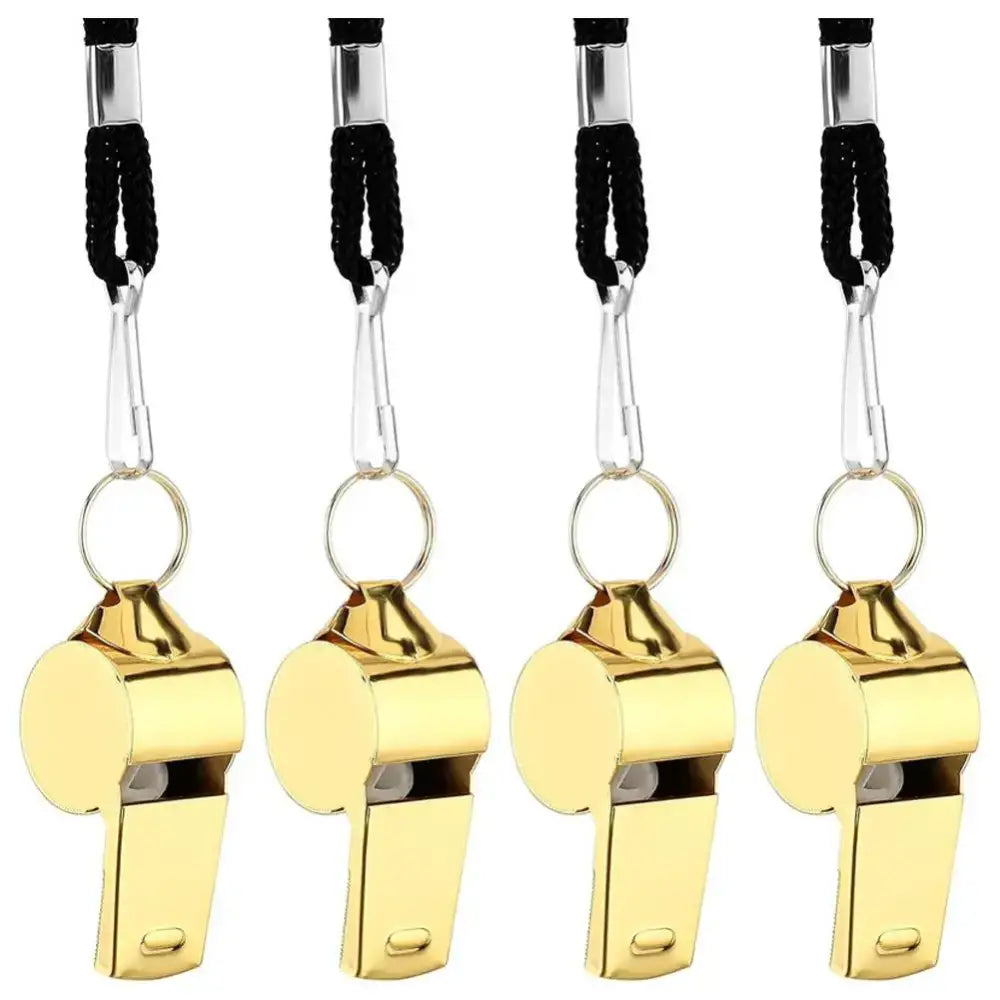 1Pcs Professional Loud Metal Whistle With Rope Sport Whistle Wear Resistant Stainless Steel Whistles Referee Accessories