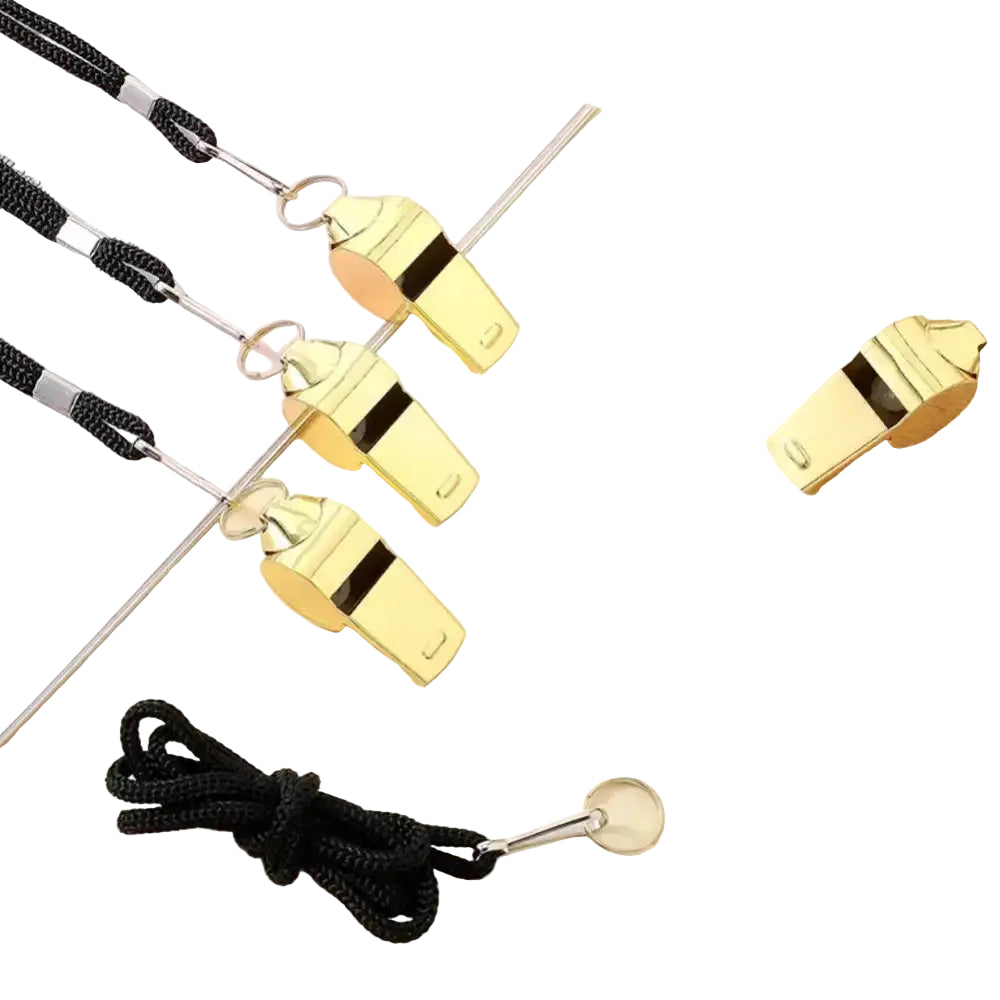 1Pcs Professional Loud Metal Whistle With Rope Sport Whistle Wear Resistant Stainless Steel Whistles Referee Accessories
