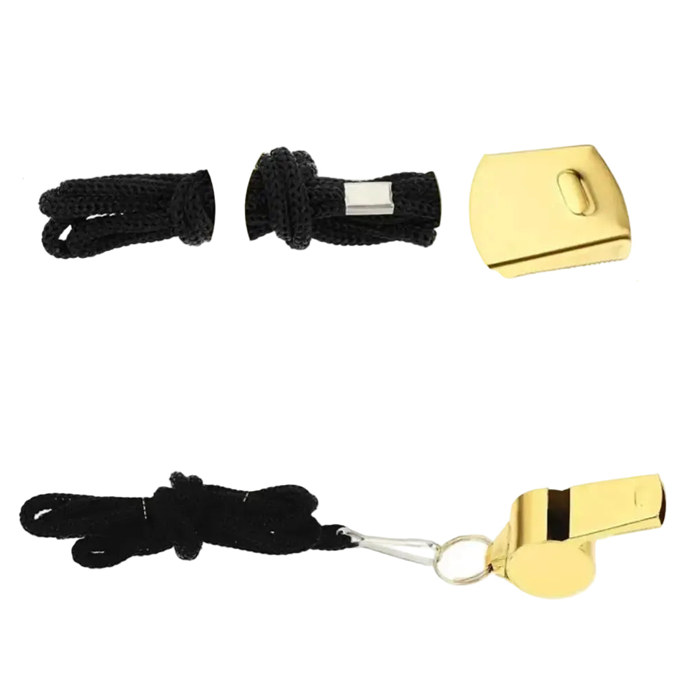 1Pcs Professional Loud Metal Whistle With Rope Sport Whistle Wear Resistant Stainless Steel Whistles Referee Accessories