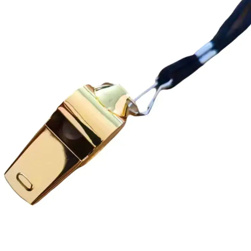 1Pcs Professional Loud Metal Whistle With Rope Sport Whistle Wear Resistant Stainless Steel Whistles Referee