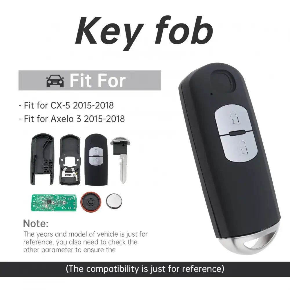 2/3 Buttons 433MHz Keyless Smart Remote Car Key Fob Fit for Axela / Atenza with ID49 Chip SKE13E-01 SKE13E-02 - 2