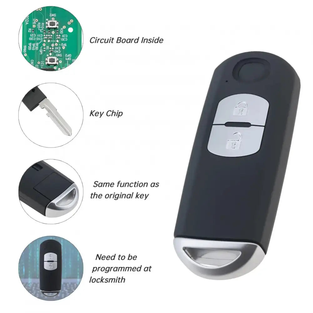 2/3 Buttons 433MHz Keyless Smart Remote Car Key Fob Fit for Axela / Atenza with ID49 Chip SKE13E-01 SKE13E-02