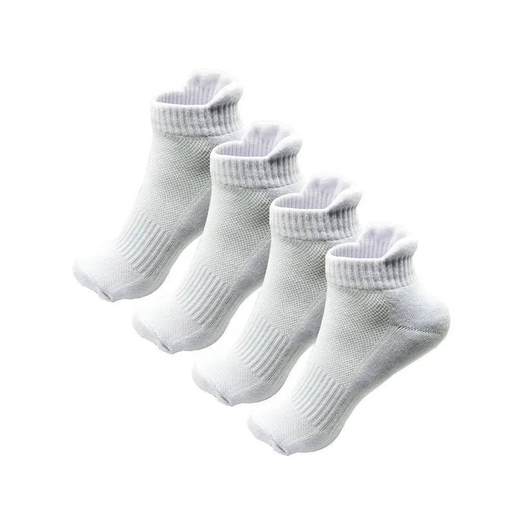 2/4 Pairs Cushioned Cotton Ankle Socks – Men & Women Low-Cut Athletic Sports Socks - 4Pairs cs001-3 / S (EU32-34) - SS