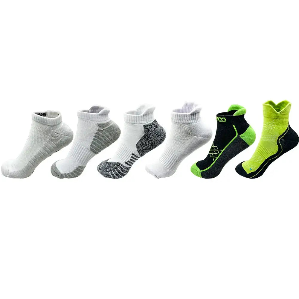 2/4 Pairs Cushioned Cotton Ankle Socks – Men & Women Low-Cut Athletic Sports Socks - SS