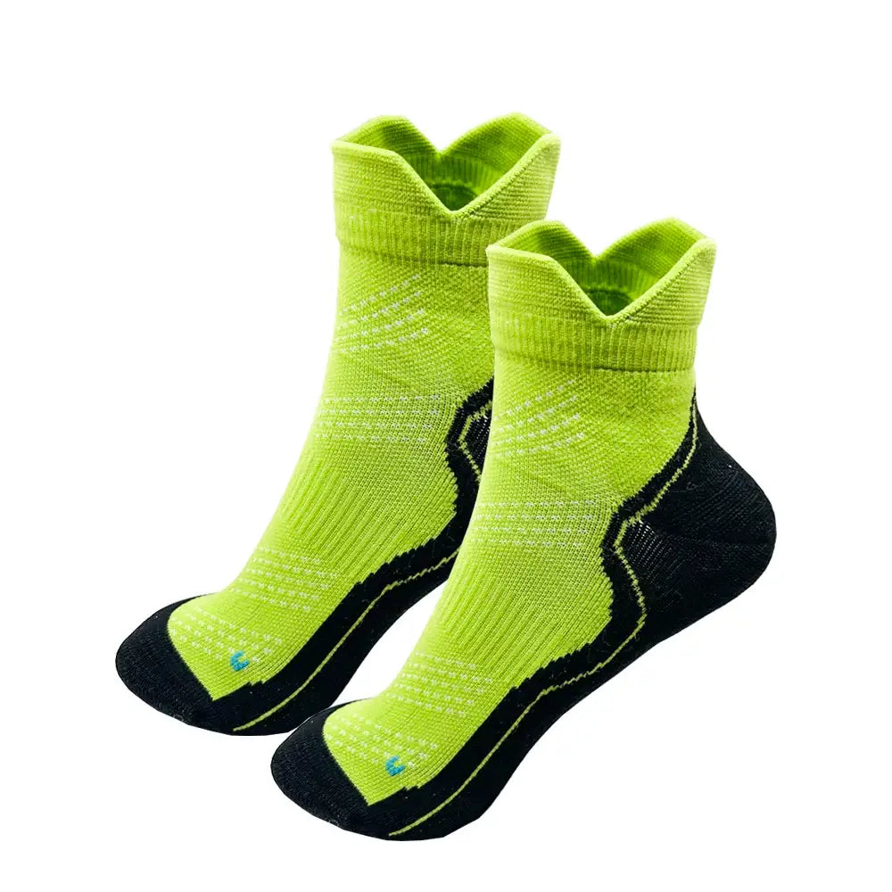 2/4 Pairs Cushioned Cotton Ankle Socks – Men & Women Low-Cut Athletic Sports Socks - 2 Pairs cs001-5 / S (EU32-34) - SS
