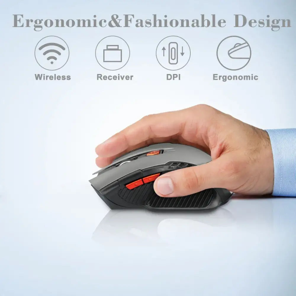 2.4G Wireless Gaming Mouse – 1600DPI - Black / Mouse - 9eight5