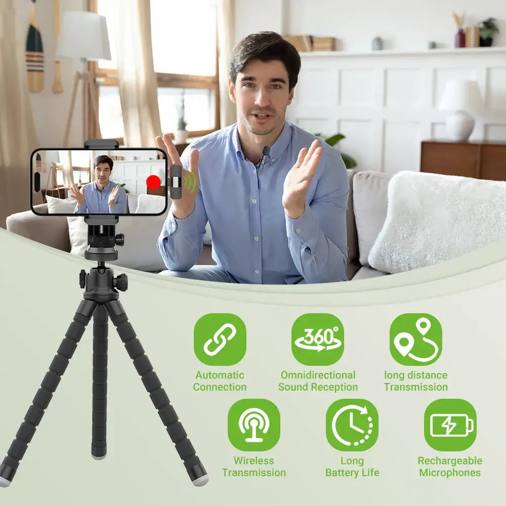 2.4G Wireless Lavalier Mic for iPhone & Android (4 different types available) - 9eight5