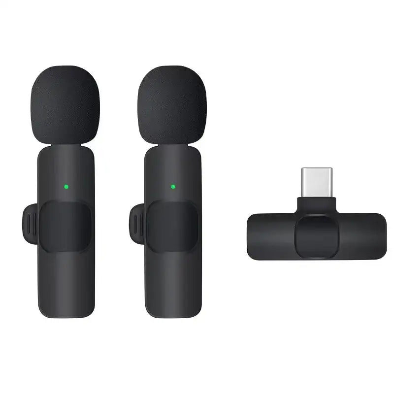 2.4G Wireless Lavalier Mic for iPhone & Android (4 different types available) - Type-C 1drag2-K1 - 9eight5